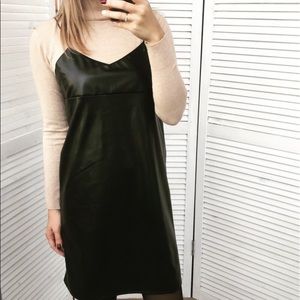 Women PU Leather Mini Dress